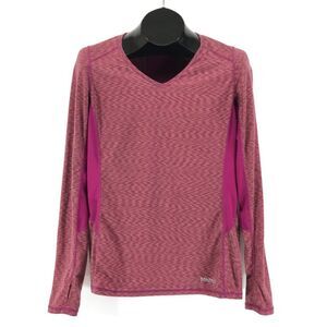 Marmot Lateral Long Sleeve Shirt Women's Medium V-Neck Stretch Athletic Active